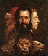  Titian Allegory of Time Governed by Prudence Norge oil painting reproduction
